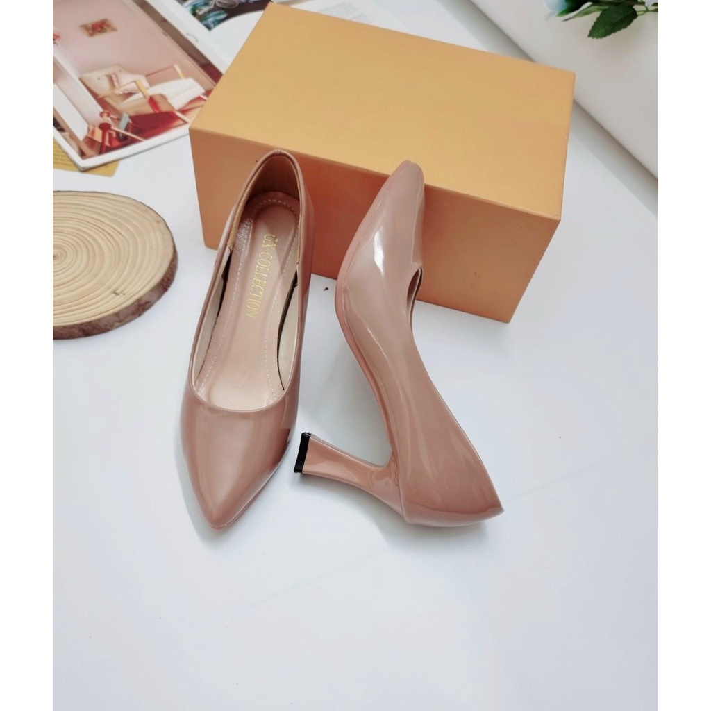 Giày cao gót nữ giày cao gót 5p giày nữ 7p gót sơn chống xước