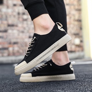 Giày thể thao, giày thể thao, giày sneaker, giày vải đen dây nâu mã 07