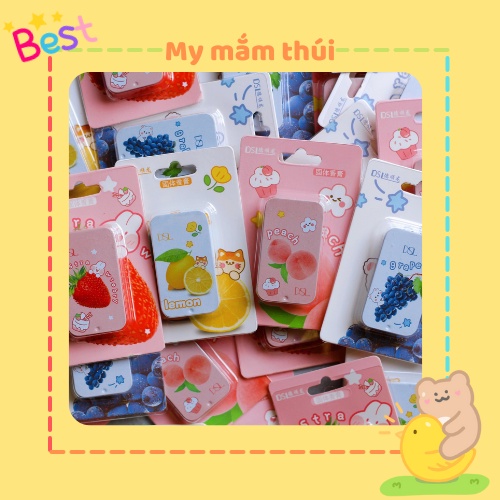 Nước hoa khô dạng sáp mùi chanh/dâu/nho/đào