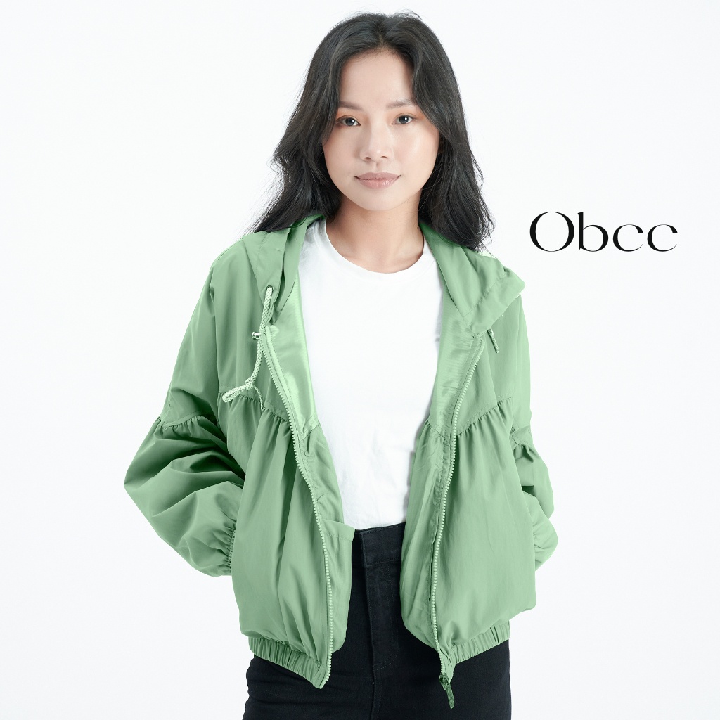 Áo khoác dù nữ Freesize dưới 60kg Áo khoác nữ vải dù 2 lớp chống nắng Obee Closet