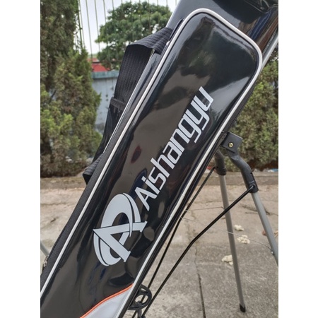 Bao đựng cần câu đơn đài 2 ngăn có chân chống, bao cần AISHANGYU