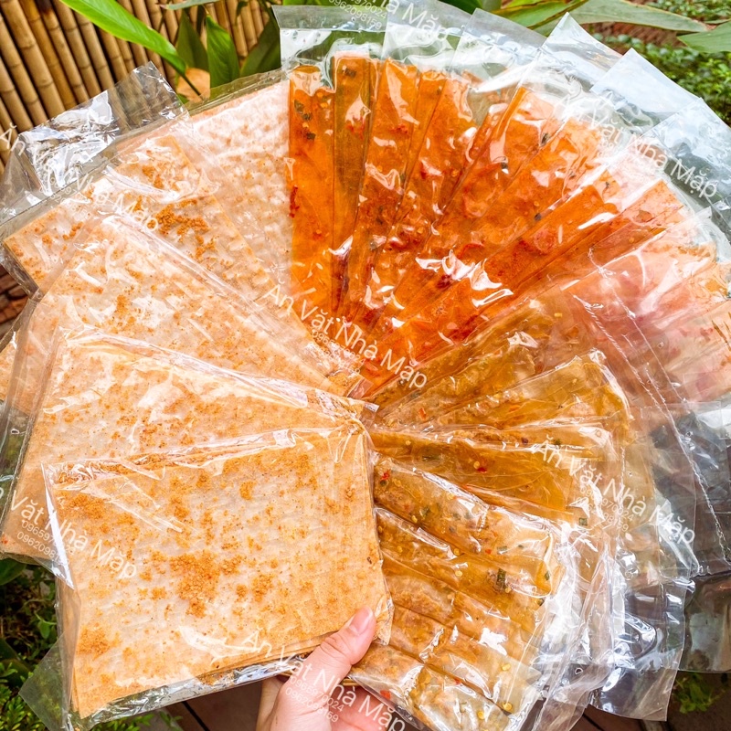 Bánh Tráng Phơi Sương Dẻo Cuộn  Khô Bò Sợi Cay Ngon Loại Dài