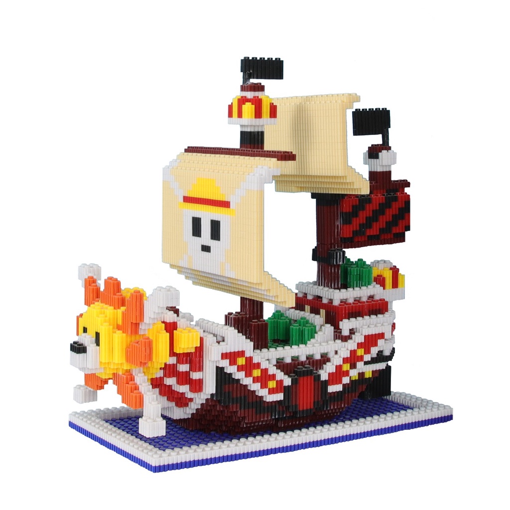 Xả kho 3 ngày Loại mới 30cm Xếp Hình Lắp Ráp Tàu Thousand Sunny Đảo Hải Tặc One Piece , giá rẻ, mô hình thuyền