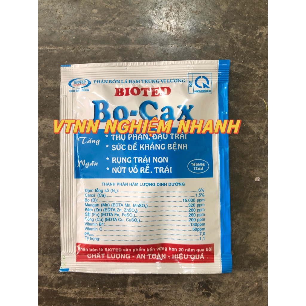 BO-CAX BIOTEB PHÂN BÓN LÁ ĐẠM TRUNG VI LƯỢNG