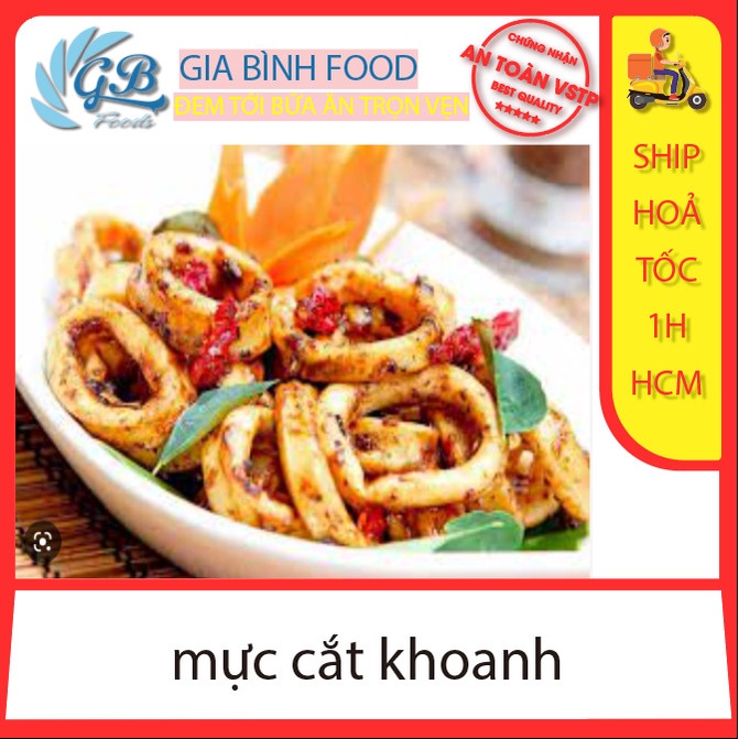 (ship1h)mực cắt khoanh_500gr/túi Ship hỏa tốc HCM