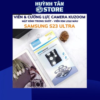 Combo viền và kính cường lực camera kuzoom s22 ultra s23 ultra s23 plus chính hãng trong suốt bảo vệ cho 5 lens