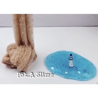 Slime Seashore Duo (Bộ đôi bờ biển) - chất clear slime, cloud slime)