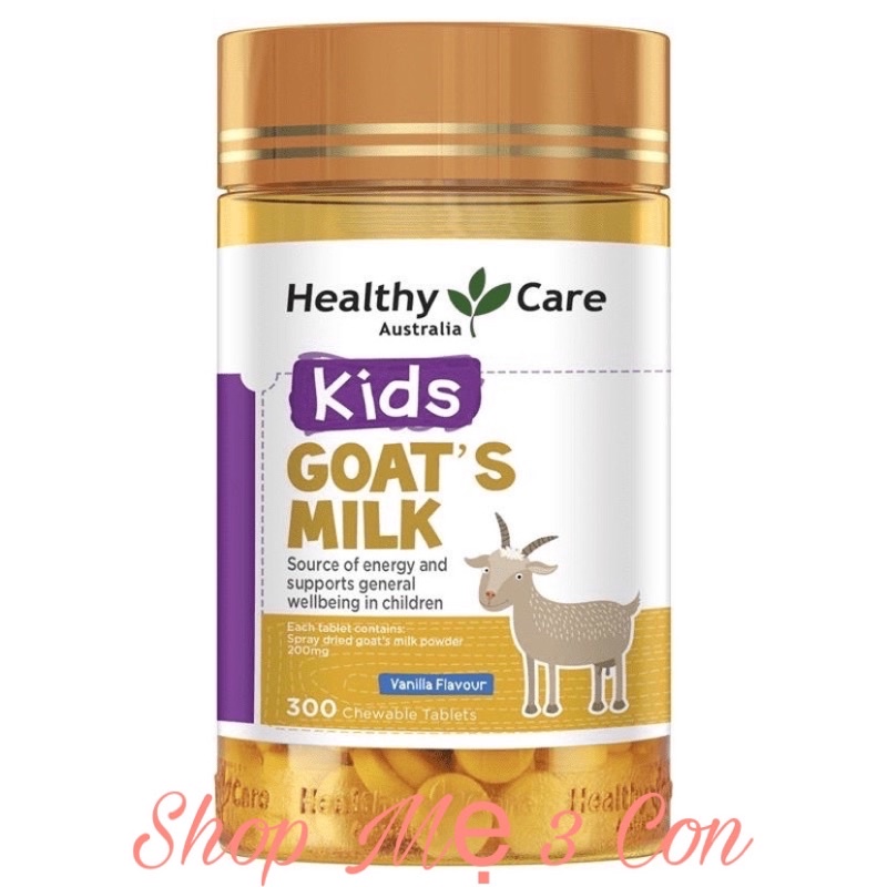 Viên kẹo sữa dê Healthy Care Úc 300 viên