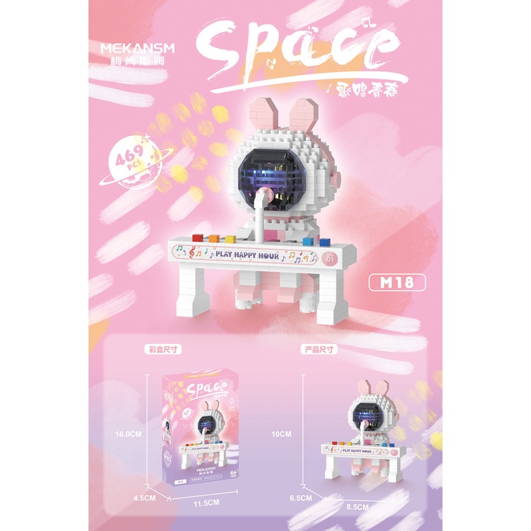 Đồ Chơi Lắp Ráp Hình Phi Hành Gia Dễ Thương Cho Bé Trai Và Bé Gái DIY