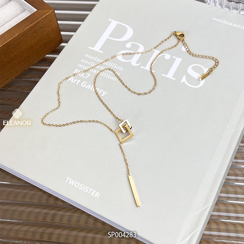 Dây chuyền nữ titan Eleanor Accessories dáng dài phụ kiện trang sức đơn giản sang trọng