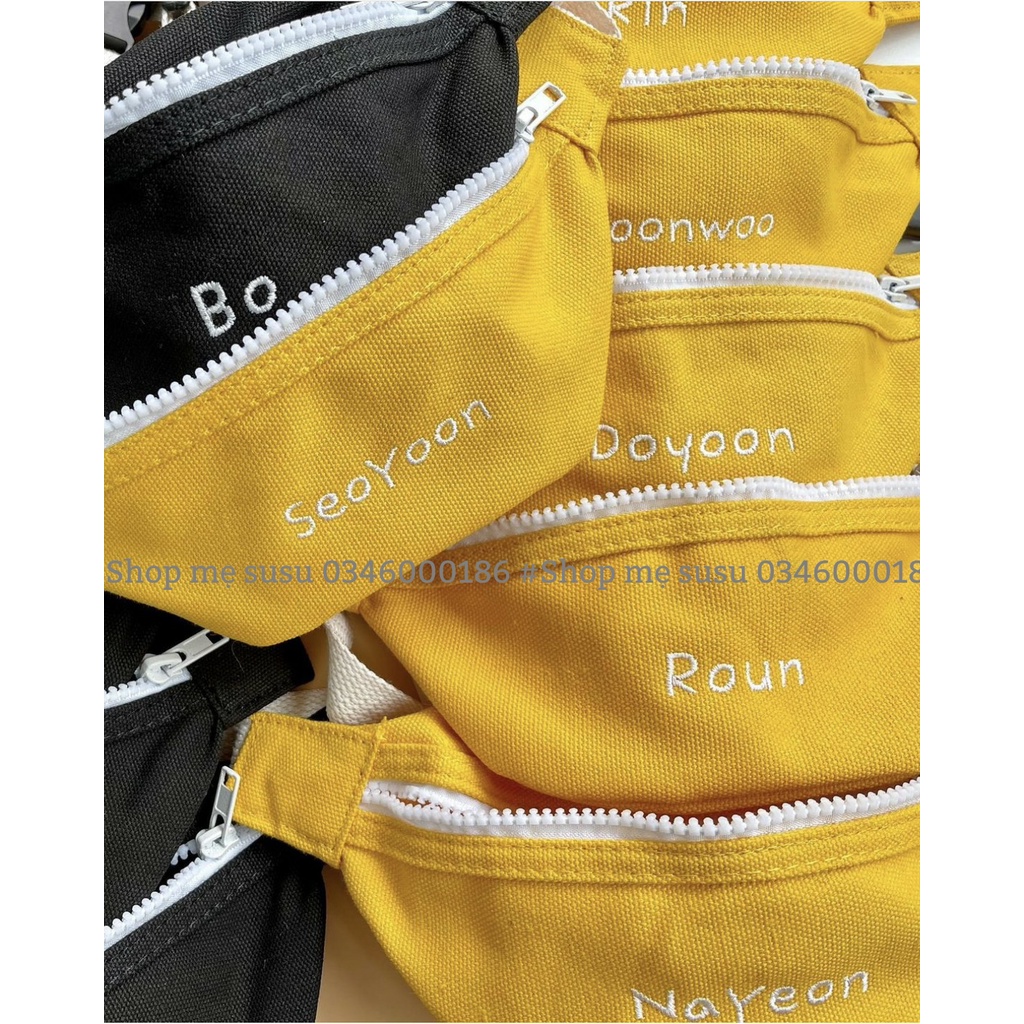 [ HOT TREND ] Túi đeo chéo thêu tên cho bé