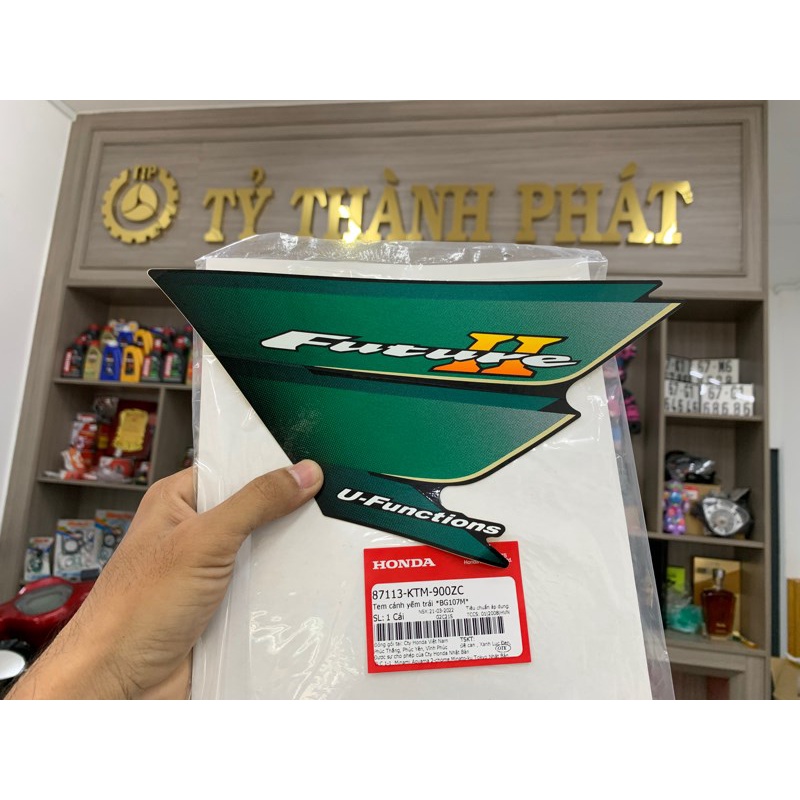 Tem xe Fu 2 Xanh Két zin honda