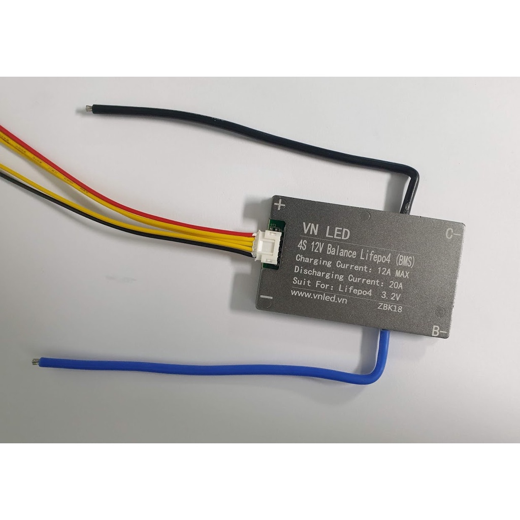 Mạch bảo vệ và cân bằng BMS cell Lithium Li-ion, Lifepo4 4S - 12V - 20A, dùng cho thiết bị dùng pin 