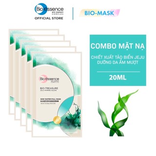 Combo 5 Mặt nạ tảo biển dưỡng da ẩm mượt Bio Jeju Marine Algae Bio-essence (5 miếng x 20ml)