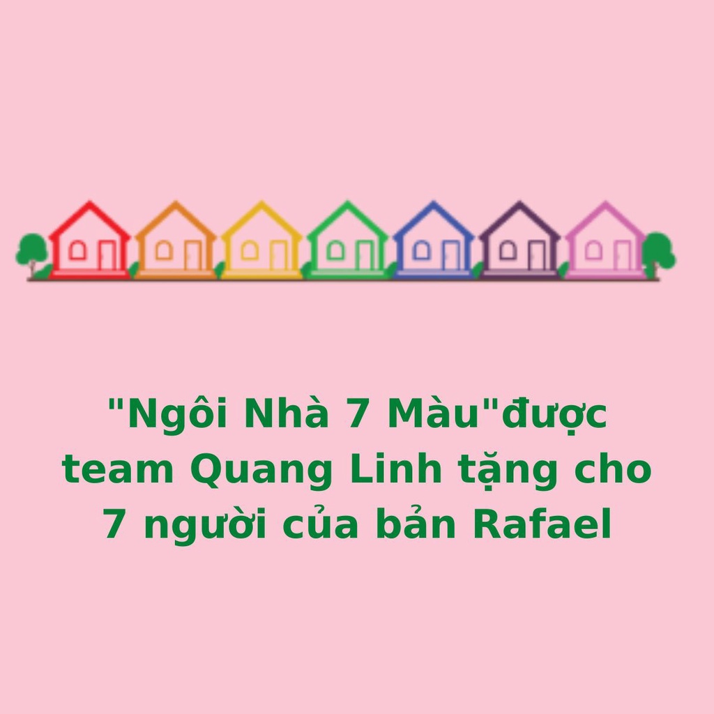 Áo T-shirt Hồng "Ngôi Nhà 7 Màu" 100% cotton 250gsm - Quang Linh VLogsS