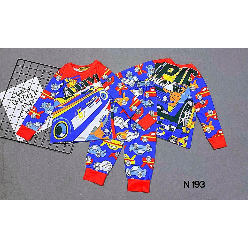 HOT TREND Bộ dài tay thun lạnh in 3D siêu anh hùng cực chất cho bé trai từ 10 đến 22kg - pikakids