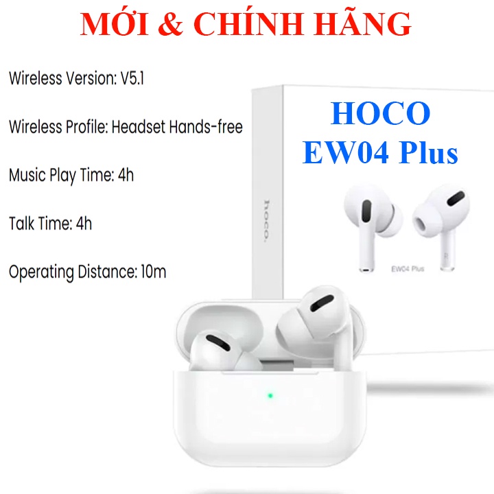 Tai nghe Bluetooth 5.1 TWS Ho co EW04 Plus ME2 E39 CES4