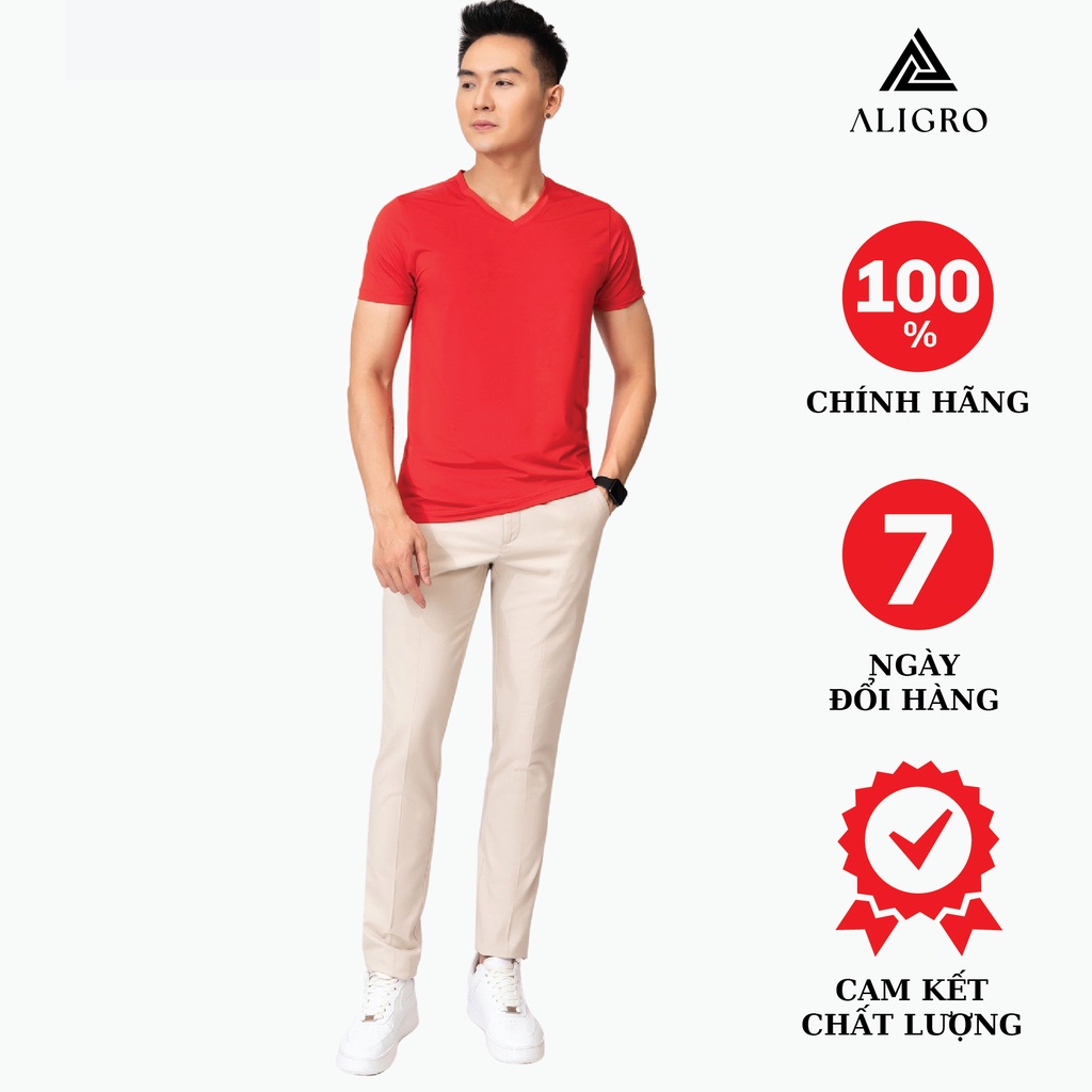 Quần kaki nam ALIGRO chất liệu cao cấp co dãn thoải mái phom ôm vừa tôn dáng trẻ trung khỏe khoắn ALGK034