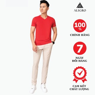 Quần kaki nam ALIGRO chất liệu cao cấp co dãn thoải mái phom ôm vừa tôn dáng trẻ trung khỏe khoắn ALGK034