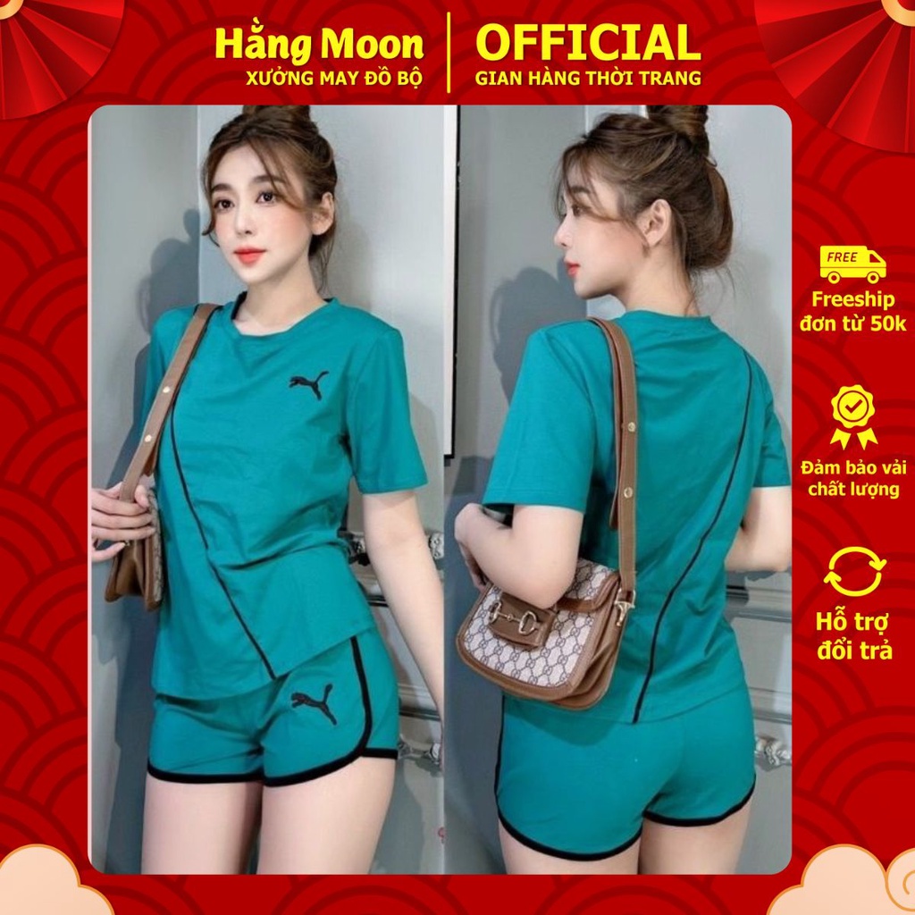 Đồ bộ nữ mặc nhà bigsize, set bộ nữ dễ thương Hằng Moon ĐÙI PUMMA