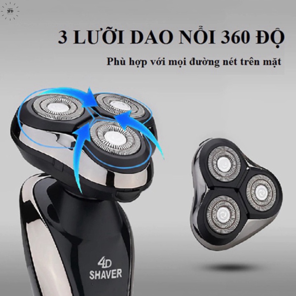 Máy cạo râu SK1588 3 in 1 thông minh, chống nước cao cấp . HD