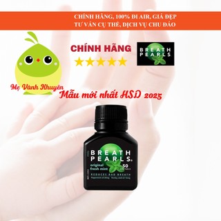 Viên thơm miệng thảo dược Breath Pearls, Úc (50v)