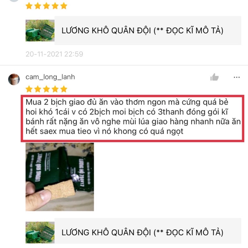 LƯƠNG KHÔ QUÂN ĐỘI