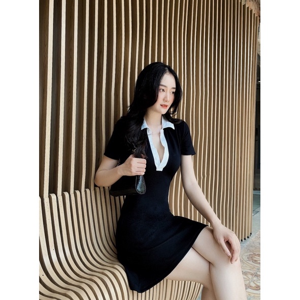 Váy polo nữ ngắn tay dáng xòe kiểu ôm body cá tính phong cách công sở basic sexy dạo phố đi học siêu xinh V006 | BigBuy360 - bigbuy360.vn