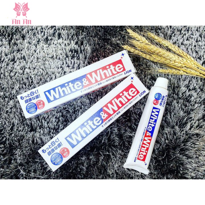 Kem đánh răng White & White Lion làm trắng răng , hơi thở thơm mát 150g Nhật Bản
