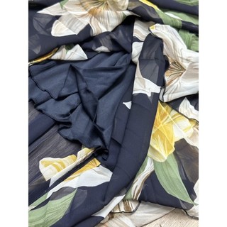 ĐẦM MAXI VOAN HOA CỔ WRAP EO CHUN