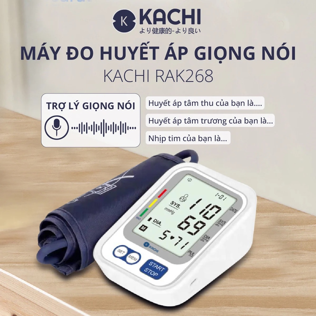  Máy đo huyết áp có giọng nói tiếng Việt đọc kết quả Kachi RAK268