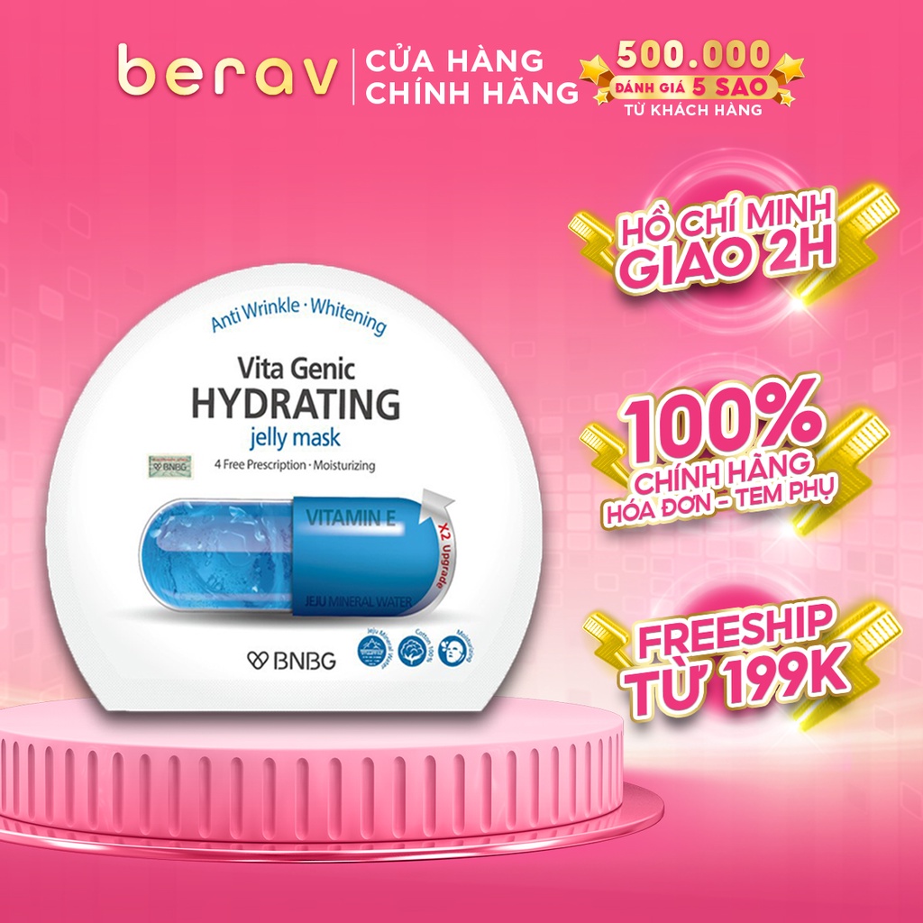 Mặt Nạ BNBG cấp nước dưỡng ẩm, căng bóng Vitamin E Vita Genic Hydrating Jelly 30ml