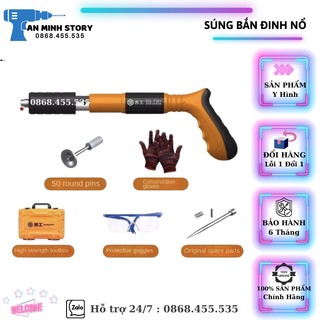 Súng bắn đinh bê tông mẫu mới nhất năm 2023.bảo hành 12 tháng