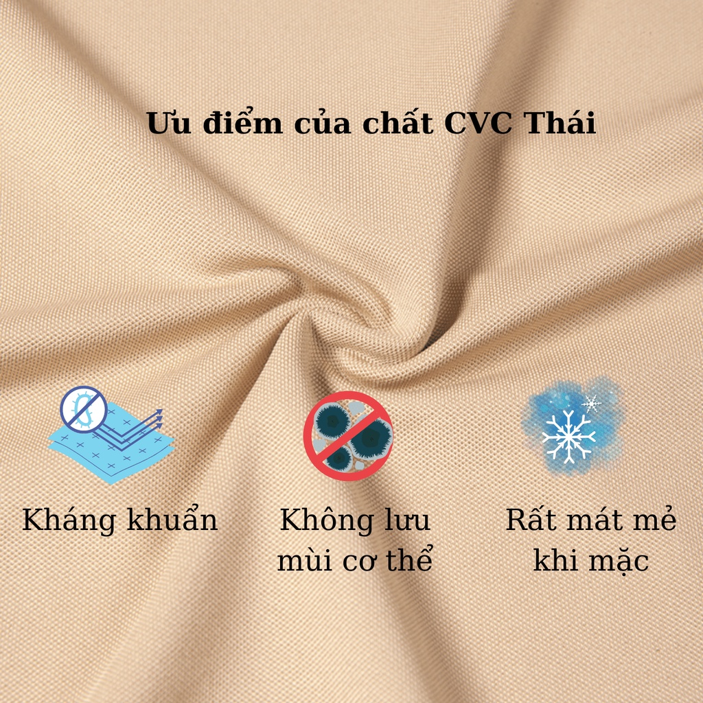 Áo thun polo nam THÁI KHANG vải CVC cá sấu kháng khuẩn APOLO113
