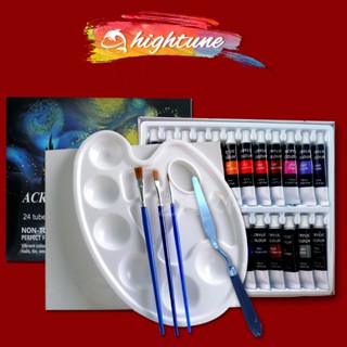 Bộ sơn acrylic 12/24 màu-12ml sơn dầu bộ dụng cụ sơn dầu sơn màu nước không độc hại bộ sơn acrylic