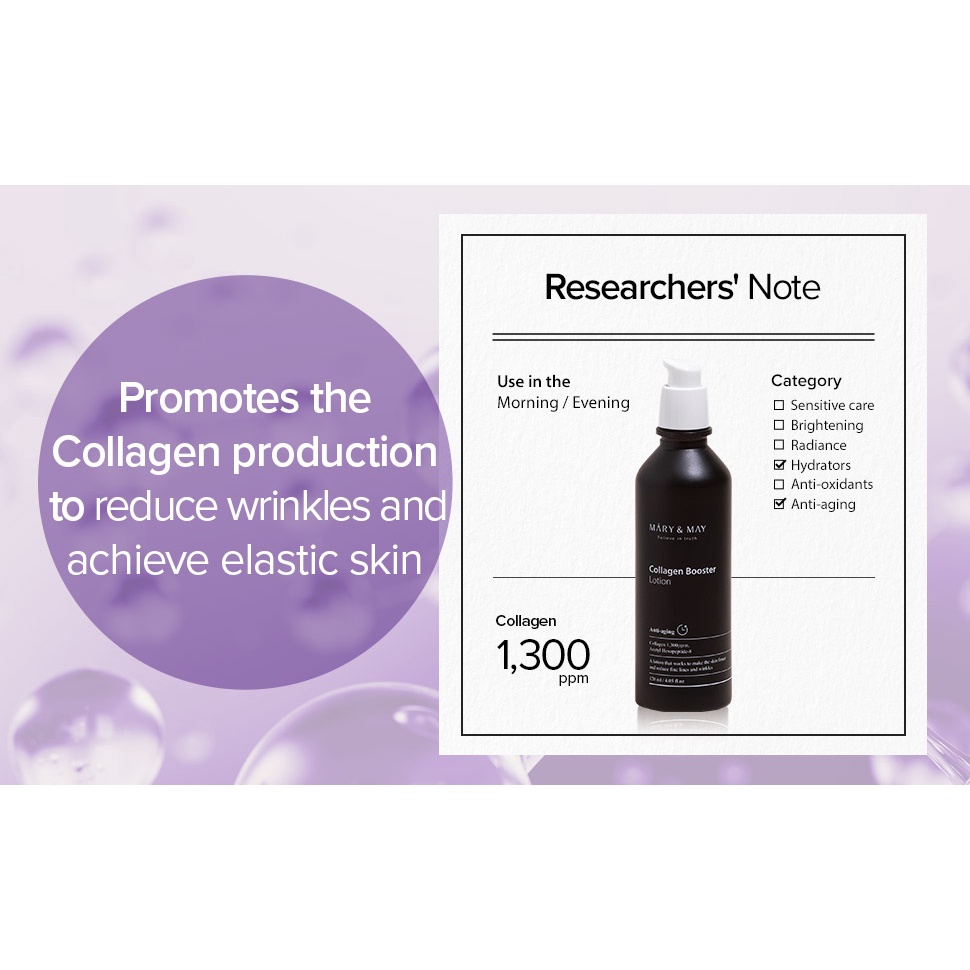 Sữa Dưỡng Ẩm Trẻ Hóa Da Mary & May Collagen Booster Lotion 120ml Marynmay Mary&May