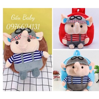 Balo mẫu voi cho bé mầm non 0-5t, chất liệu bông mềm,balo 3D