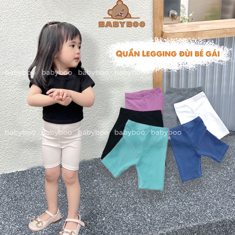 Quần Legging Bé Gái Dáng Đùi Chất Zip Cao Cấp, Dễ Phối Đồ - BabyBoo