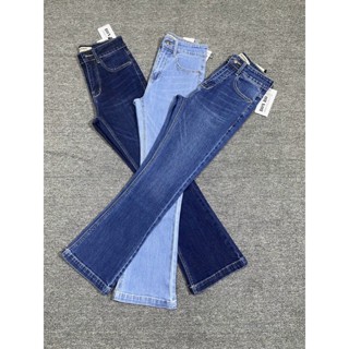 Quần jean ống loe 9 tấc xuất khẩu co giãn