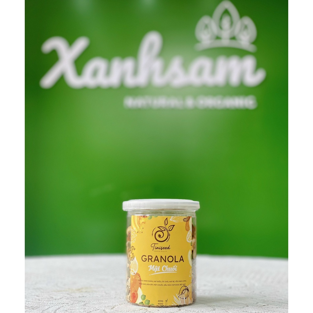 Granola Mật Chuối 450gr Tini Seed - XanhSam Organic