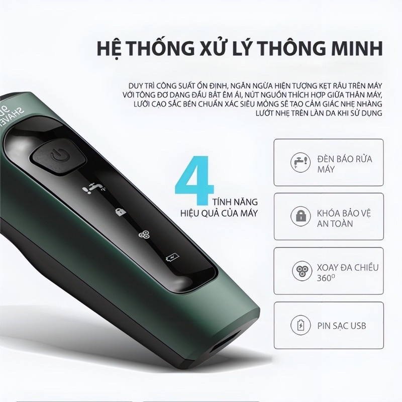Máy cạo râu đa năng-máy cạo râu 4in1-máy cạo râu shaver 9D