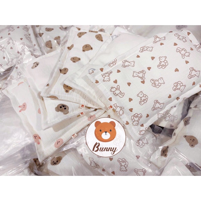 Gối bông muslin cho bé