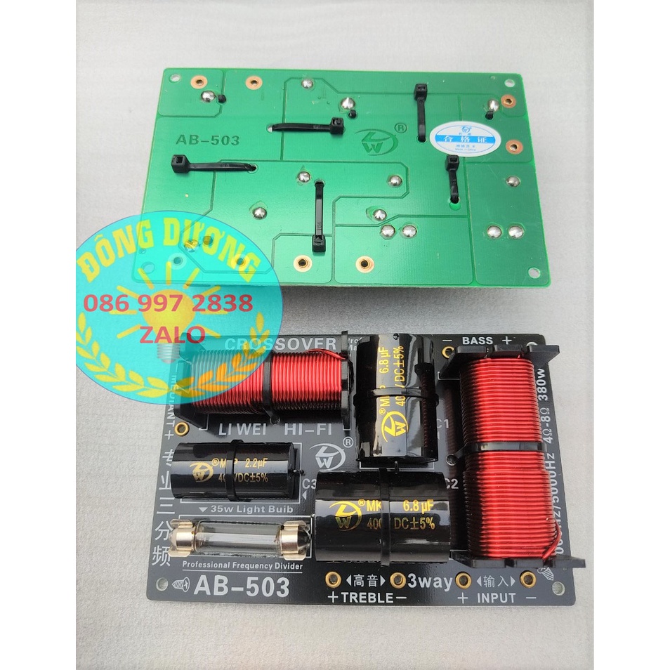 BỘ 02 CÁI MẠCH PHÂN TẦN 3 LOA - BASS + MID + TRÉP AB503 - PHÂN TẦN 3 ĐƯỜNG TIẾNG