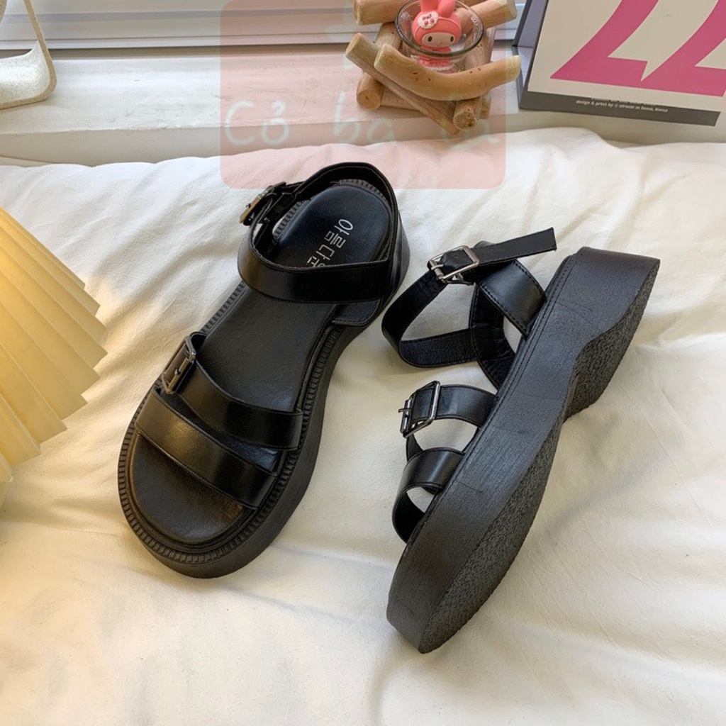 SANDAL NỮ COBALA SHOES - GIÀY THỜI TRANG PHONG CÁCH XUỒNG HAI QUAI NGANG TRƠN ĐẾ BẰNG - S23021700