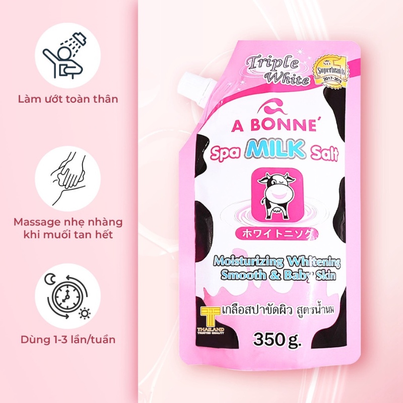 Muối Tắm Sữa Bò Tẩy Tế Bào Chết A Bonne Spa Milk Salt Thái Lan 350gr