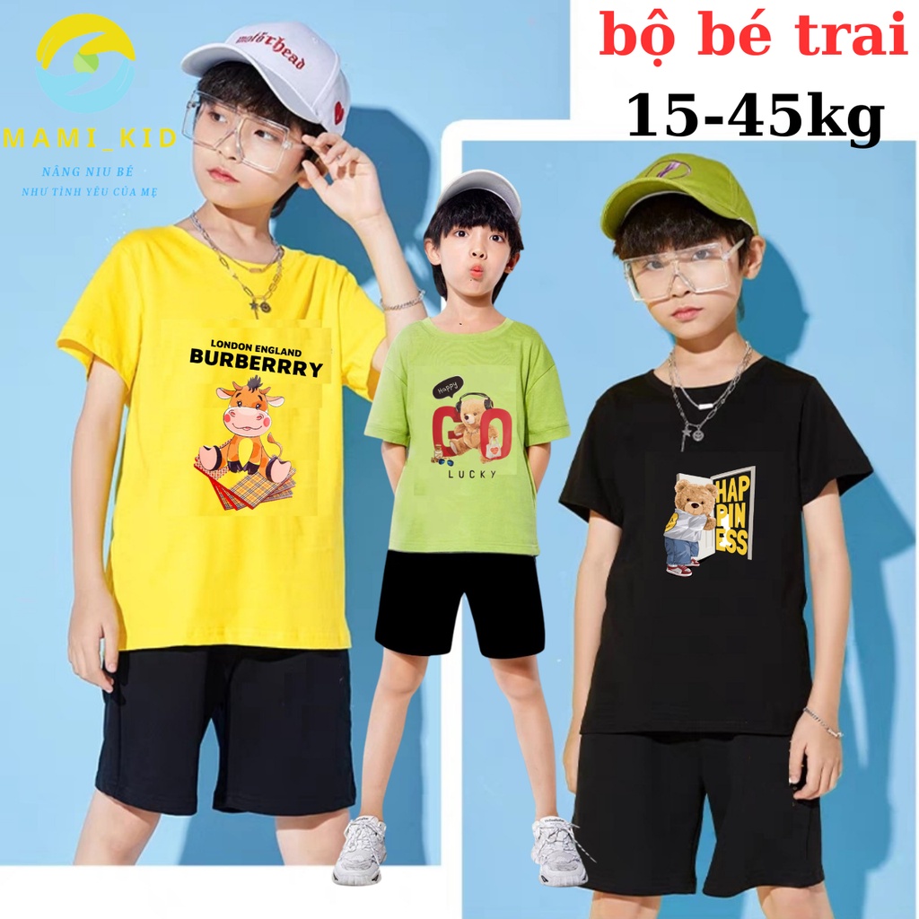Bộ Đồ Bé Trai Size Đại Chất Thun Cotton 100% cotton siêu mát, thấm mồ hôi, hình xinh