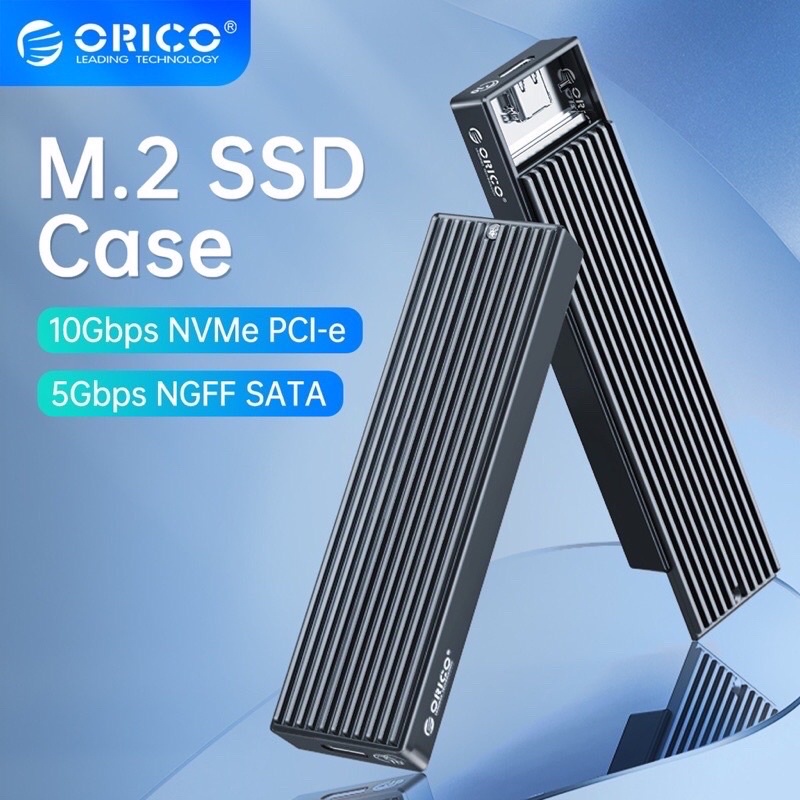 Box ổ cứng ORICO cổng USB type-C Gen2 10Gbps PCIe M2 SATA NVME NGFF 5Gbps Cho SSD M.2