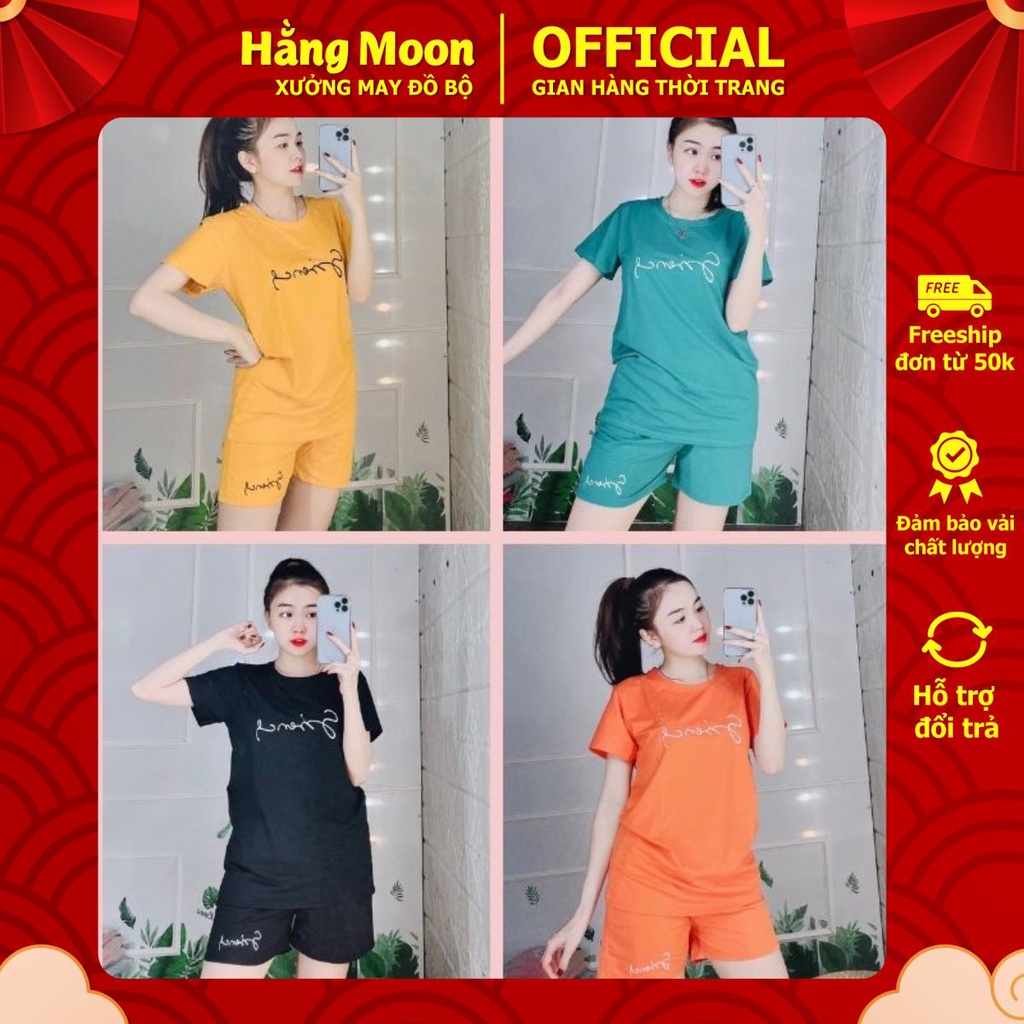 Đồ bộ nữ mặc nhà set bộ nữ đồ mặc nhà dễ thương bigsize Hằng Moon ĐÙI SMILE