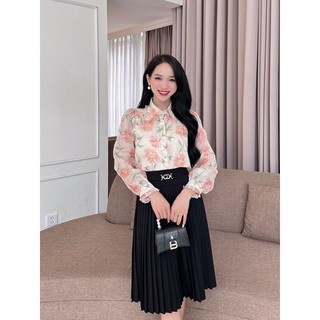 Áo sơ mi hoa tơ
