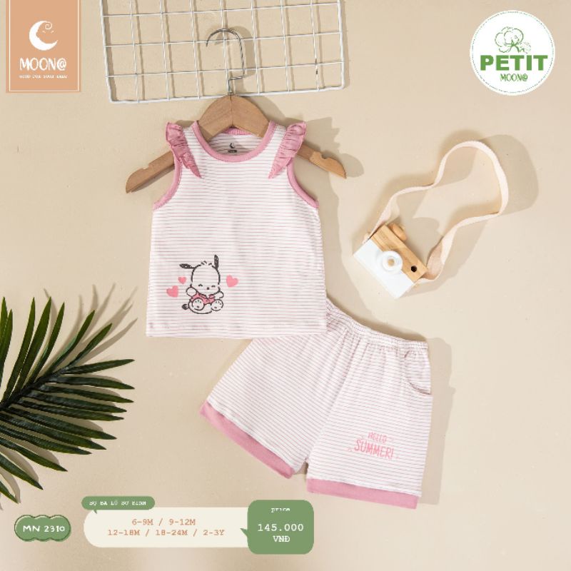 Bộ ba lỗ Moon petit bé trai, bé gái